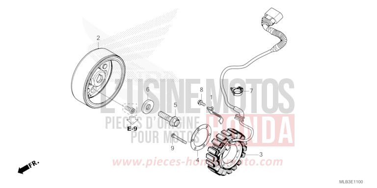 GENERATOR for Hornet 750 MAT IRIDIUM GRAY METALLIC (NHC64) from 2023